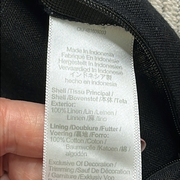 Madewell Black Sleeveless Wide-Leg Jumpsuit in 100% Linen, size 12 - Picture 8 of 16